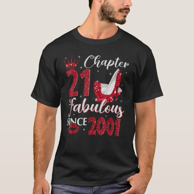 Camiseta Capítulo 21 Fabuloso Desde 2001 aniversário de 21  (Frente)