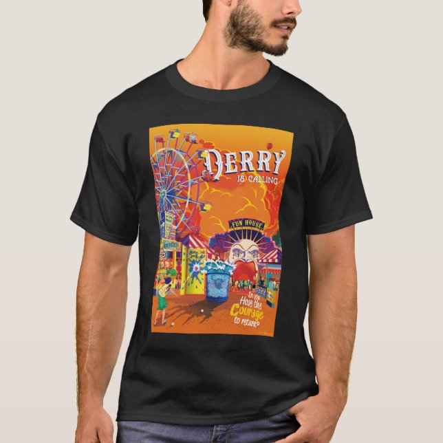 Camiseta Capítulo 2 | Derry chama Poster (Frente)