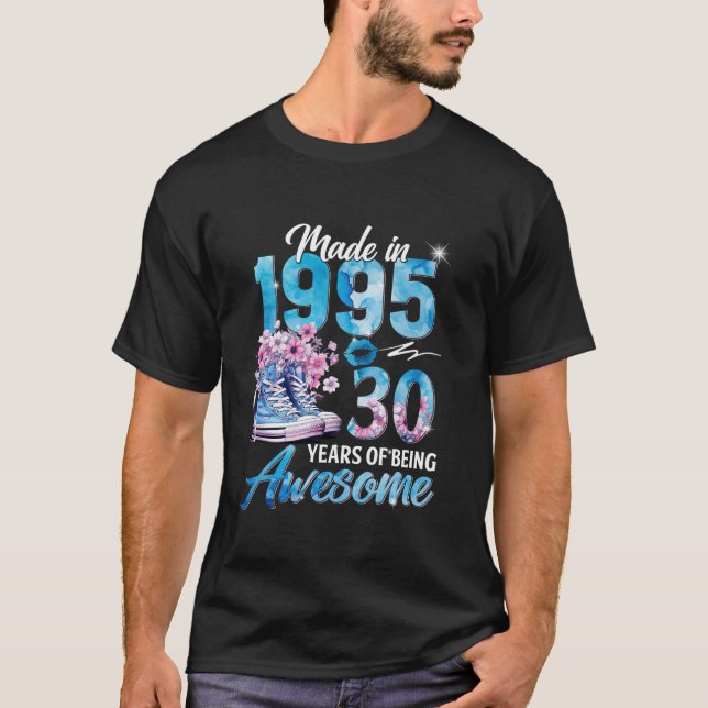 Camiseta Capítulo 30 Fabuloso EST 1995 30 Floral Aniversári (Frente)