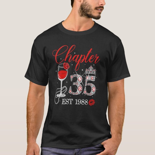 Camiseta Capítulo 35 Anos EST 1988 35ª Rosa vermelha de ani (Frente)