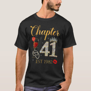 Camiseta Capítulo 41 Anos EST 1982 41Rosa vermelha de Anive