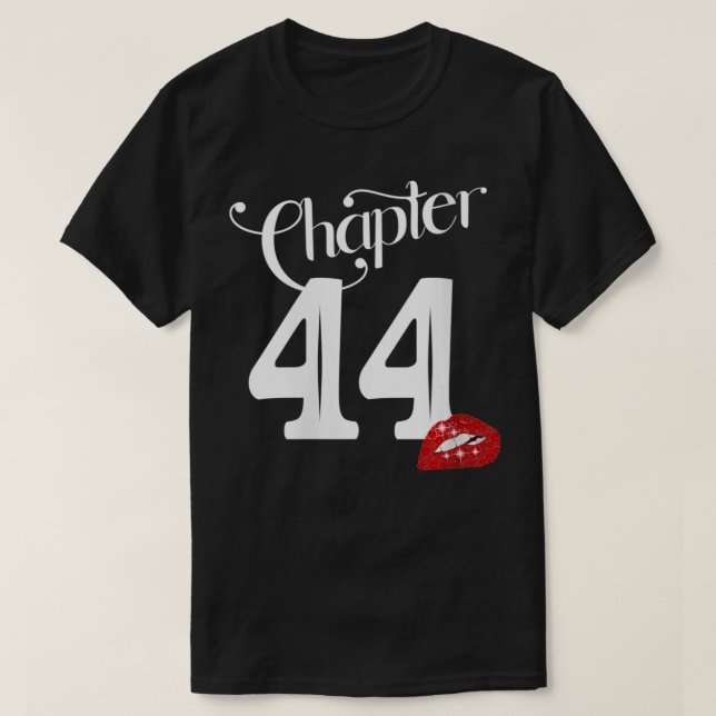 Camiseta Capítulo 44, Aniversário 44, Lábios Capítulo 44 (Frente do Design)