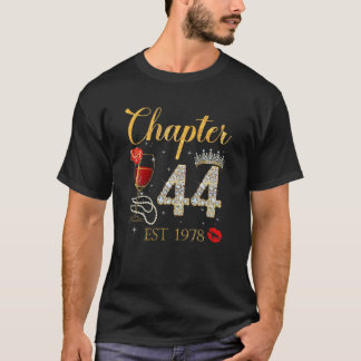Camiseta Capítulo 44 Anos EST 1978 44 Rosa vermelha de Aniv
