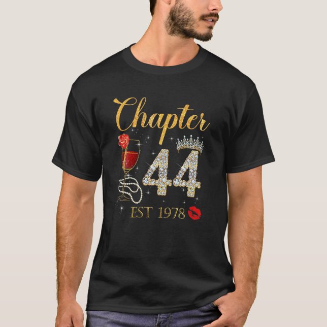Camiseta Capítulo 44 Anos EST 1978 44 Rosa vermelha de Aniv (Frente)