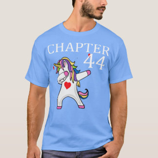 Camiseta capítulo 44 unicórnio dabbing feliz aniversário 44