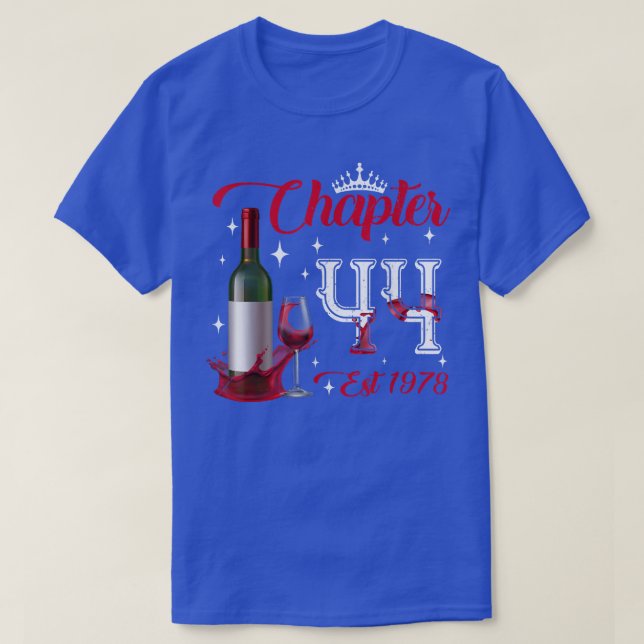 Camiseta Capítulo 44 YO Est 1978 44 Aniversário Garrafa De  (Frente do Design)