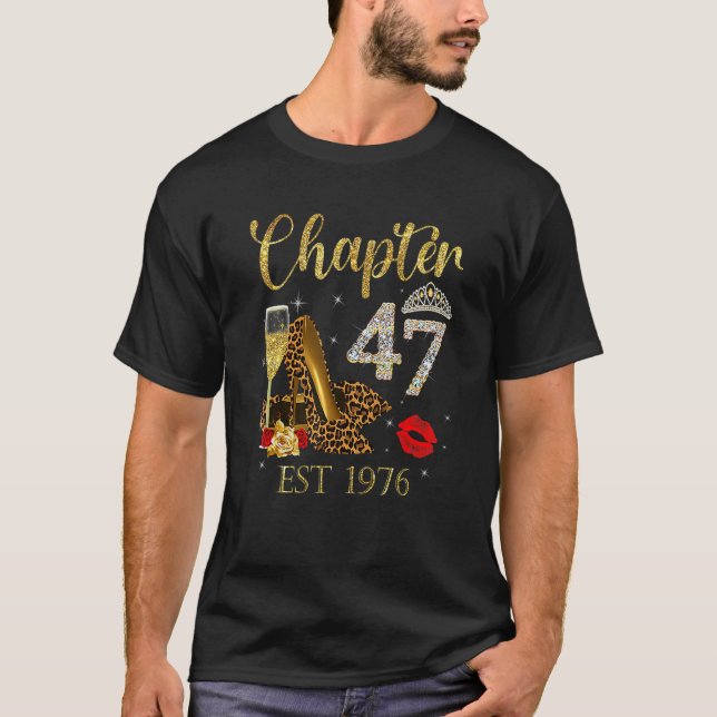 Camiseta Capítulo 47 Anos EST 1976 47º Aniversário do Vinho (Frente)