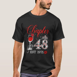 Camiseta Capítulo 48 Anos 1975 48A Rosa vermelha De Anivers