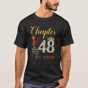 Camiseta Capítulo 48 Anos EST 1974 48A Rosa vermelha De An