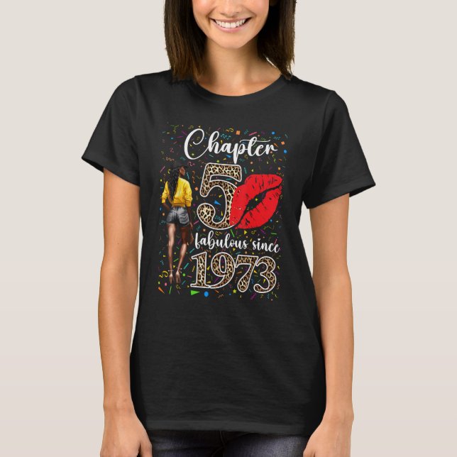 Camiseta Capítulo 50 Fabuloso Desde 1973, Aniversário Da Me (Frente)