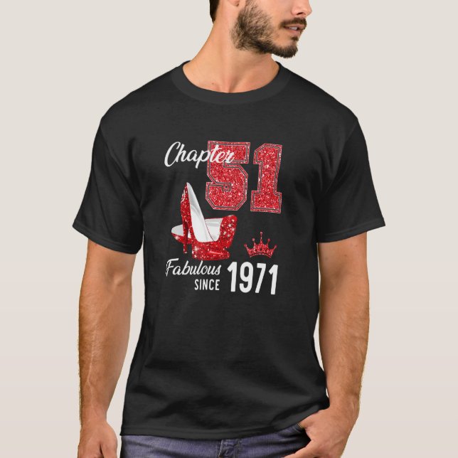 Camiseta Capítulo 51 Fabuloso desde 1971 51º aniversário da (Frente)
