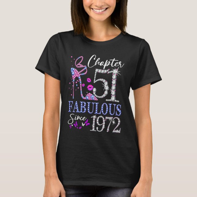Camiseta Capítulo 51 Fabuloso Desde 1972 51rua Aniversário  (Frente)