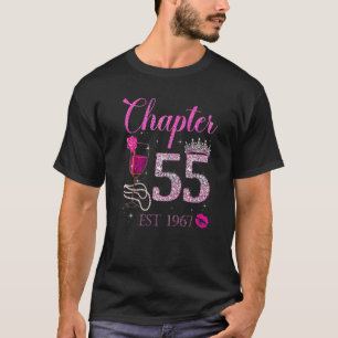 Camiseta Capítulo 55 Anos De 1967 Rosa vermelha Vinho Coroa