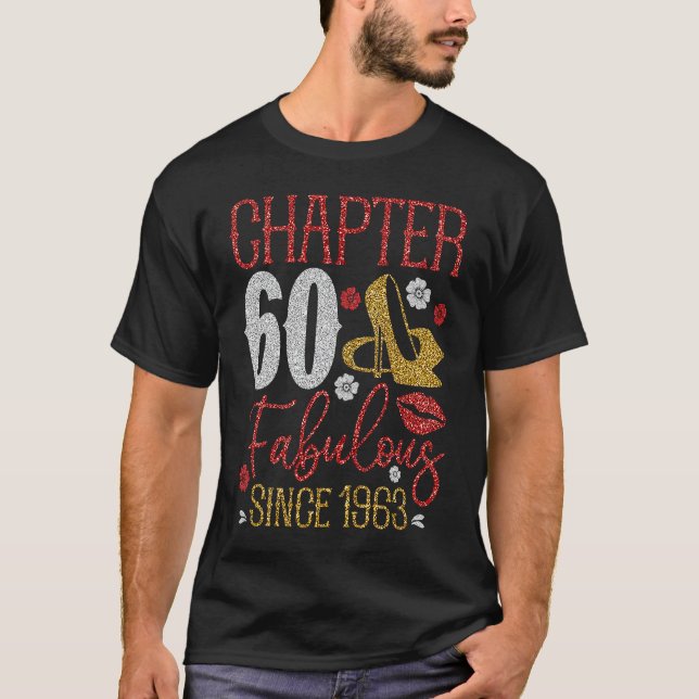 Camiseta Capítulo 60 Fabuloso desde 1963 60º Aniversário (Frente)