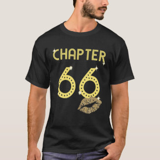 Camiseta Capítulo 66 Anos 66º Feliz Aniversário Lábios Mulh