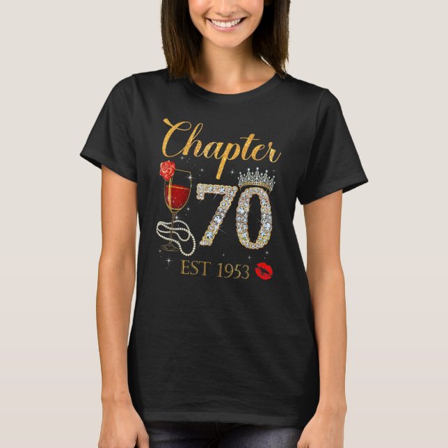 Camiseta Capítulo 70 Anos EST 1953 70 Rosa vermelha de Aniv (Frente)