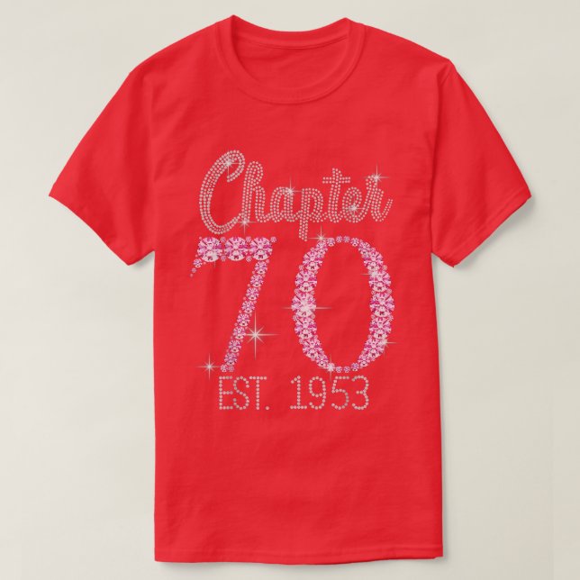 Camiseta Capítulo 70 EST 1953 70 Aniversário Presente Para  (Frente do Design)