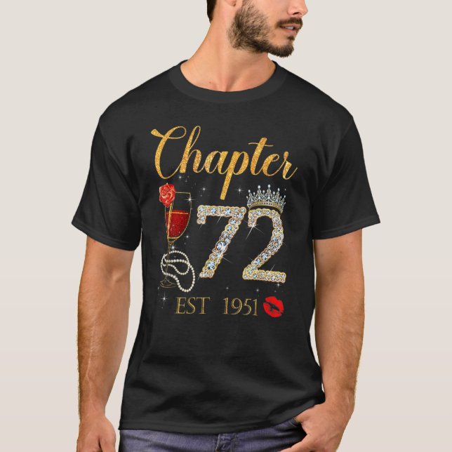 Camiseta Capítulo 72 Anos EST 1951 72ª Rosa vermelha de ani (Frente)