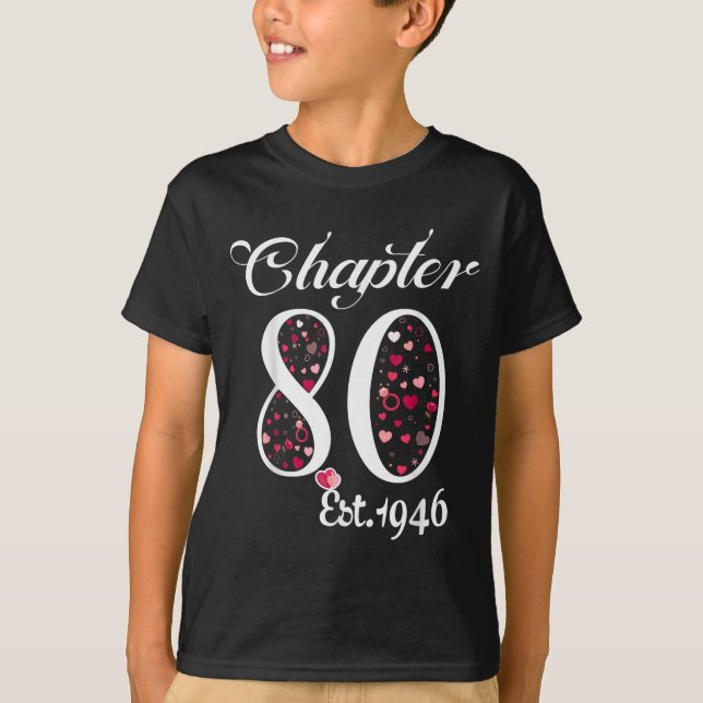 Camiseta Capítulo 80 é 1946 feliz 80º aniversário presente  (Frente)