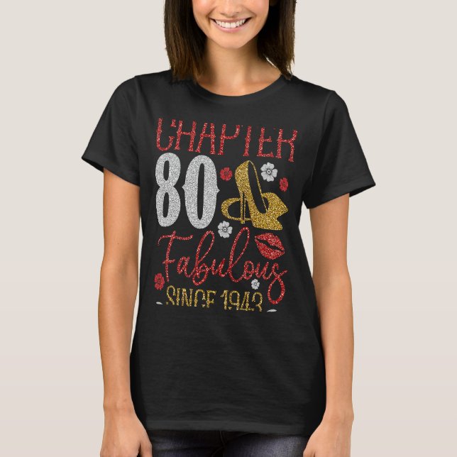 Camiseta Capítulo 80 Fabuloso Desde 1943, "80 Aniversário" (Frente)