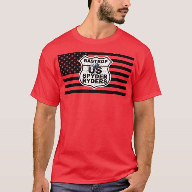 Camiseta Capítulo Bastrop - Sinalizador e logotipo preto (Frente)