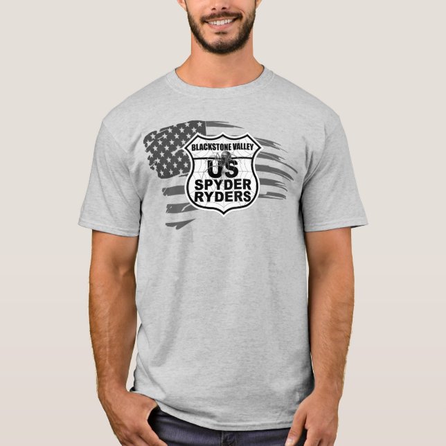 Camiseta Capítulo Blackstone Valley - Bandeira Desgastada p (Frente)