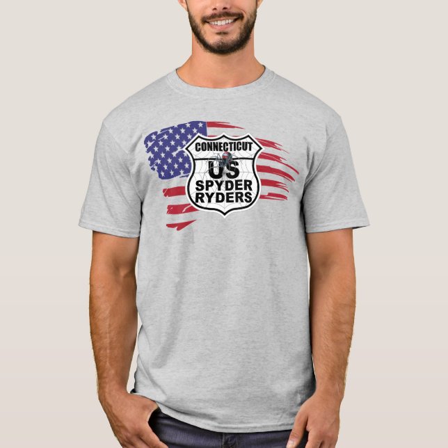 Camiseta Capítulo de Connecticut - Bandeira Desgastada (Frente)