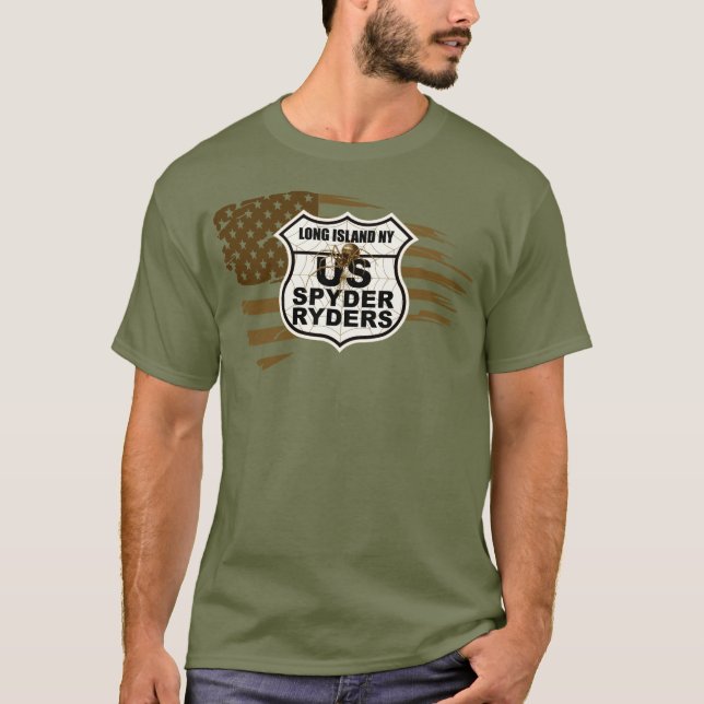 Camiseta Capítulo de Long Island NY - Bandeira Desgastada s (Frente)