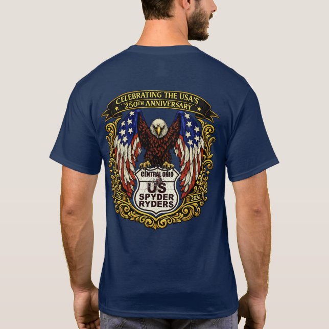 Camiseta Capítulo do Centro de Ohio - Águia USA250 2s (Verso)