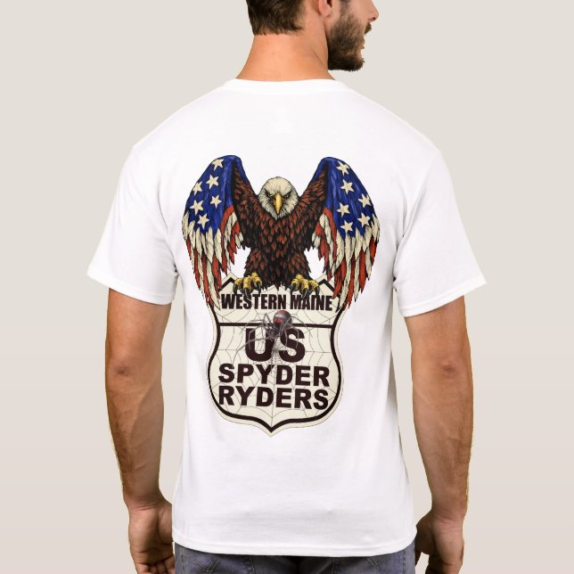 Camiseta Capítulo do Oeste do Maine - Águia Logo 2s (Verso)