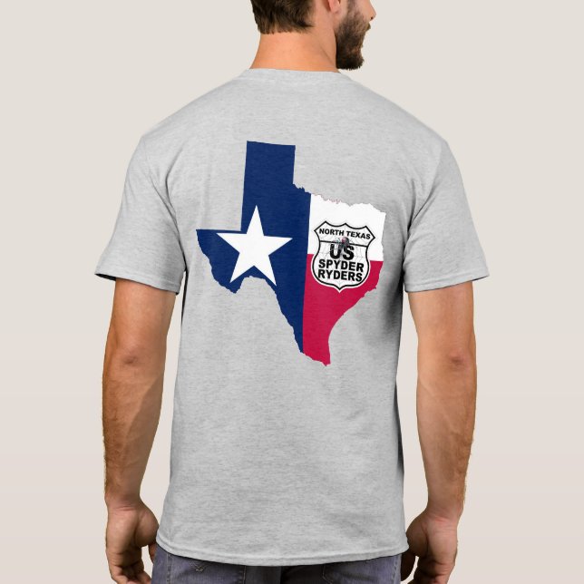 Camiseta Capítulo Norte do Texas - Estado do Texas RWB 2S (Verso)