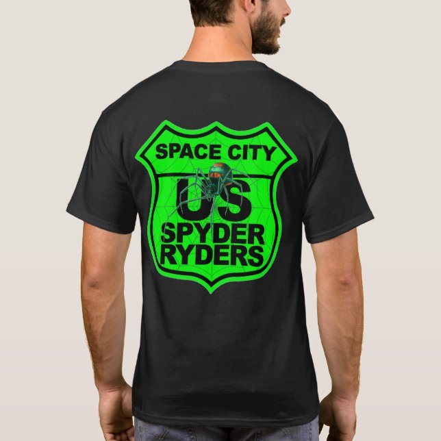 Camiseta Capítulo Space City - Logotipo 2 Lados Verde (Verso)