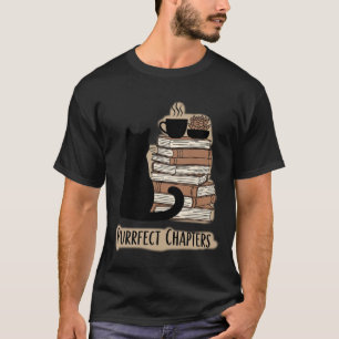 Camiseta Capítulos Perfeitos: Gato Preto, Livros e Café