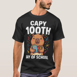 Camiseta Capivara 100º Dia De Escola Capy Fofa Animal