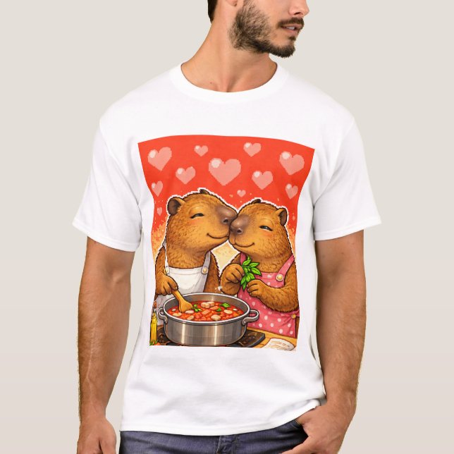 Camiseta Capivara Ama Cozinhar (Frente)