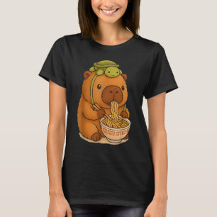 Camiseta Capivara Anime Ramen Tartaruga Gráfico Engraçado K