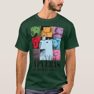 Camiseta Capivara Colorida Concerto Animais Fofos Menino