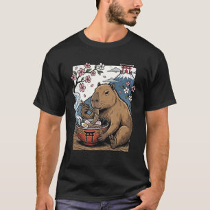 Camiseta Capivara Comendo Ramen
