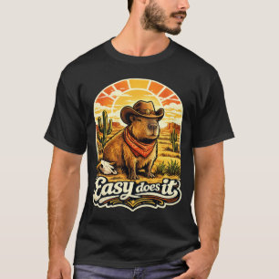 Camiseta Capivara Cowboy do Deserto Fazendo Fácil