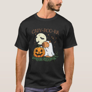 Camiseta Capivara de Halloween Fantasma Capy-Boo-Ra Abóbora