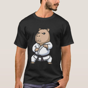 Camiseta Capivara de Karatê Clássico Artes Marciais Engraça