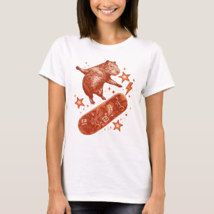 Camiseta Capivara de Skate Estilo Y2K 90s