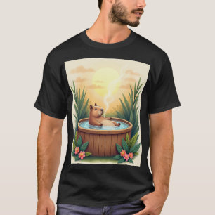 Camiseta Capivara Dia de Spa na Banheira de Hidromassagem R