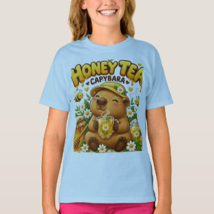 Camiseta Capivara do Chá de Mel Design Fofo, Aconchegante