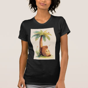Camiseta Capivara Dormindo sob Palmeira