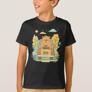 Camiseta Capivara Em Um Carro – Vá! Motivacional Arte Fofa