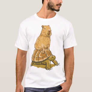 Camiseta Capivara Engraçada Animal Tartaruga Fofa Capivara