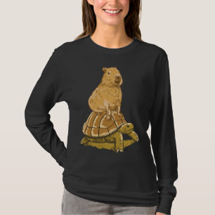 Camiseta Capivara Engraçada Animal Tartaruga Fofa Capivara