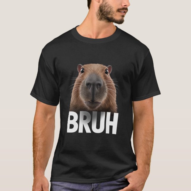 Camiseta Capivara Engraçada Bruh  (Frente)