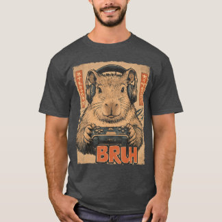 Camiseta Capivara Engraçada Bruh Video Games Anime Japonês